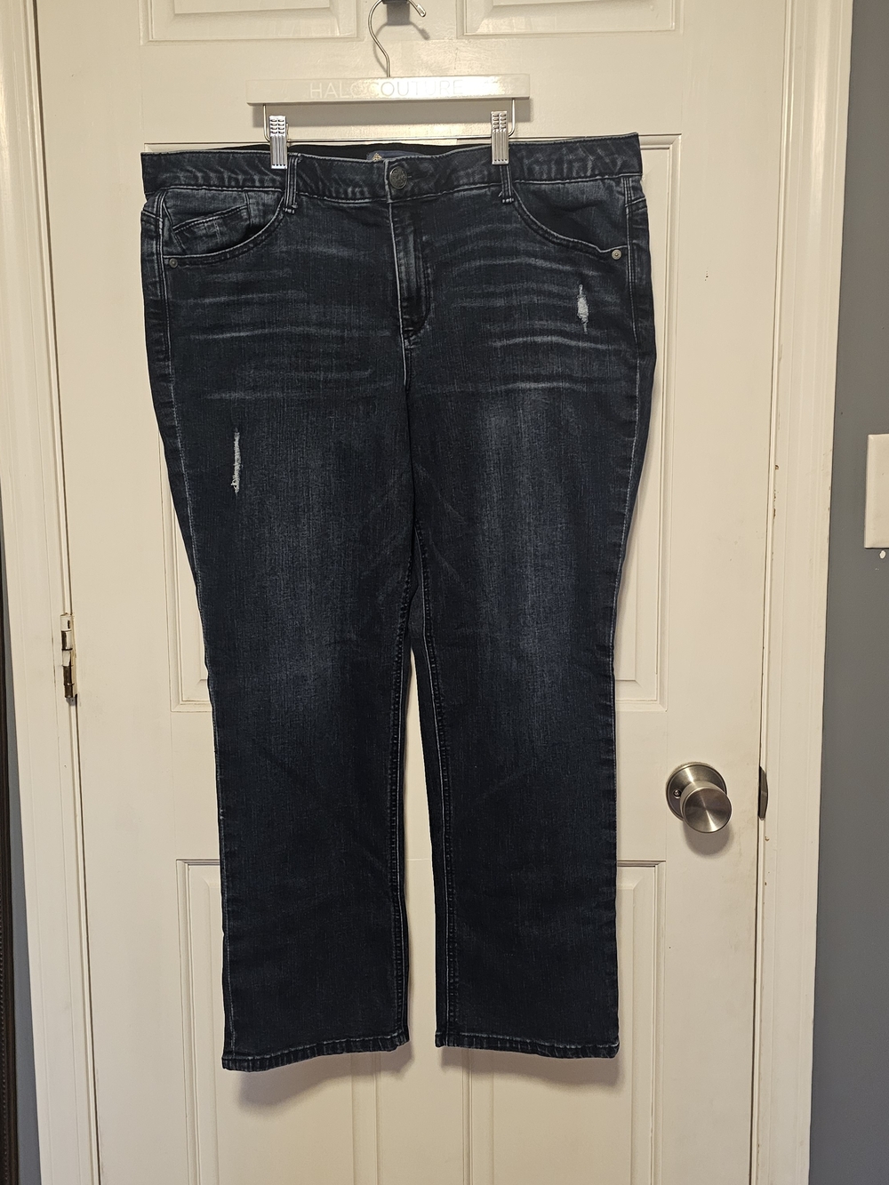 Democracy Straight Leg Jeans in Dark Blue Wash